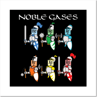 Chemistry Medieval Science Noble Gases Knight Posters and Art